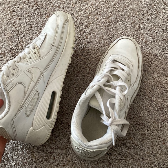 Nike Shoes - Nike Air Max White SIZE 5 kids fits SIZE 7 IN WOMEN